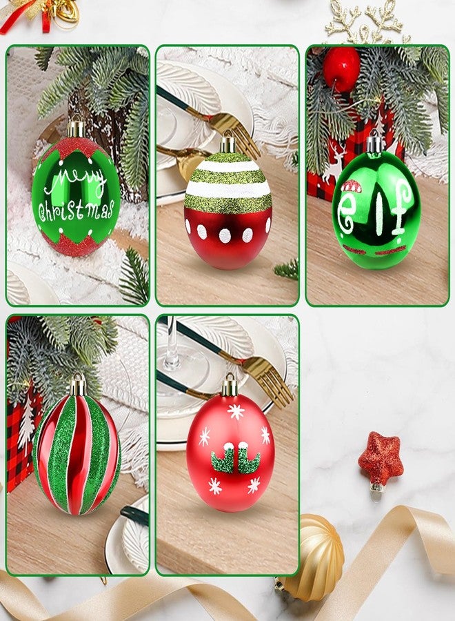 conglow 30ct Christmas Balls Ornaments- 2.36’’ Shatterproof Balls Ornaments for Xmas Tree Decorations, Hanging Ball Red and Green Christmas Ball Ornament Set for Holiday Party Decoration (3) - Image 5